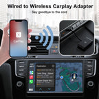 THT-020-2 USB + USB-C / Type-C Wired to Wireless Carplay Adapter for iPhone, THT-020-2 – Durable Build, Easy to Use