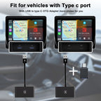 THT-020-2 USB + USB-C / Type-C Wired to Wireless Carplay Adapter for iPhone, THT-020-2 – Durable Build, Easy to Use