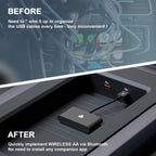 THT-020-2+ USB + USB-C / Type-C Wired to Wireless Carplay Adapter for Android Smartphone, THT-020-2+