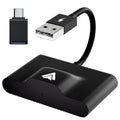 THT-020-3+ USB + USB-C / Type-C Wired to Wireless Carplay Adapter for Android Smartphone, THT-020-3+ THT-020-3+ Black