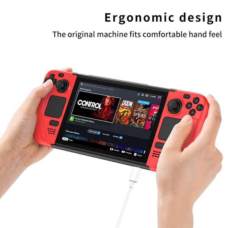 GKK For Steam Deck Color Contrast Anti-fall Game Console Case, GKK Case(Blue), GKK Case(Black), GKK Case(Red)