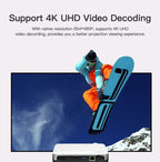 WOWOTO H10S TIDLP DMD 0.45 inch 1920 x 1080P 4K 500ANSI RGB LED Smart Projector, H10S – Bluetooth, TPU, 4K