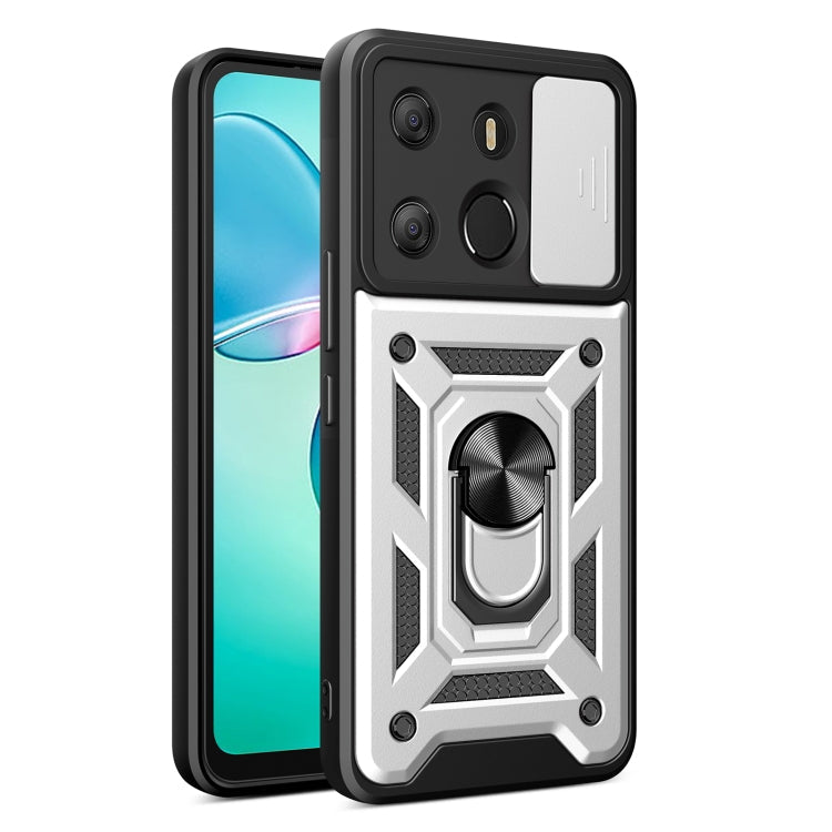Sliding Camera Cover Design TPU+PC Protective Case – TPU, For Tecno Pop 7 Pro / Spark Go 2023