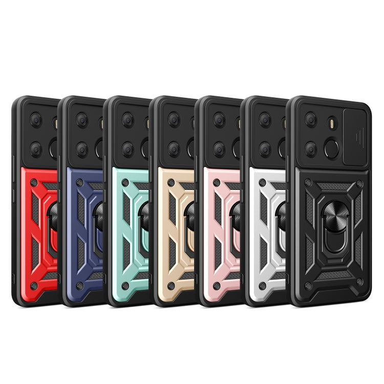 Sliding Camera Cover Design TPU+PC Protective Case – TPU, For Tecno Pop 7 Pro / Spark Go 2023