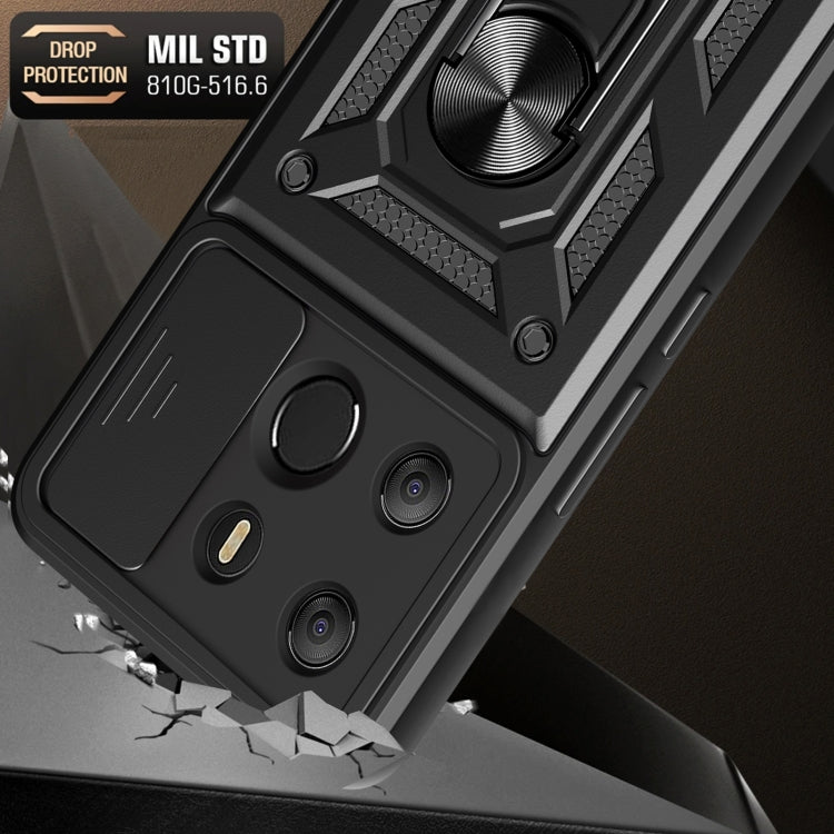 Sliding Camera Cover Design TPU+PC Protective Case – TPU, For Tecno Pop 7 Pro / Spark Go 2023