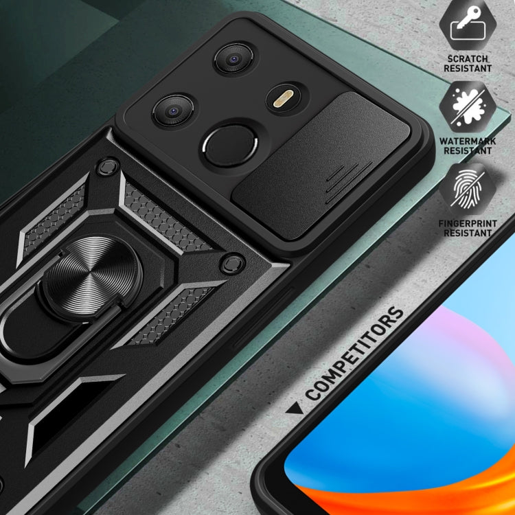 Sliding Camera Cover Design TPU+PC Protective Case – TPU, For Tecno Pop 7 Pro / Spark Go 2023