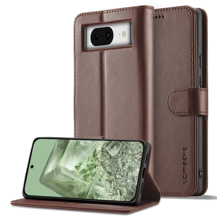 LC.IMEEKE Calf Texture Flip Leather Phone Case – Card Slot, Flip, Leather, For Google Pixel 8a, For Google Pixel 8, For Google Pixel 7a, For Google Pixel 6a
