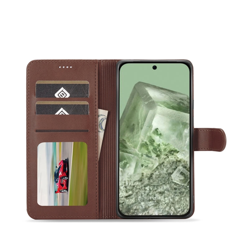 LC.IMEEKE Calf Texture Flip Leather Phone Case – Card Slot, Flip, Leather, For Google Pixel 8a, For Google Pixel 8, For Google Pixel 7a, For Google Pixel 6a