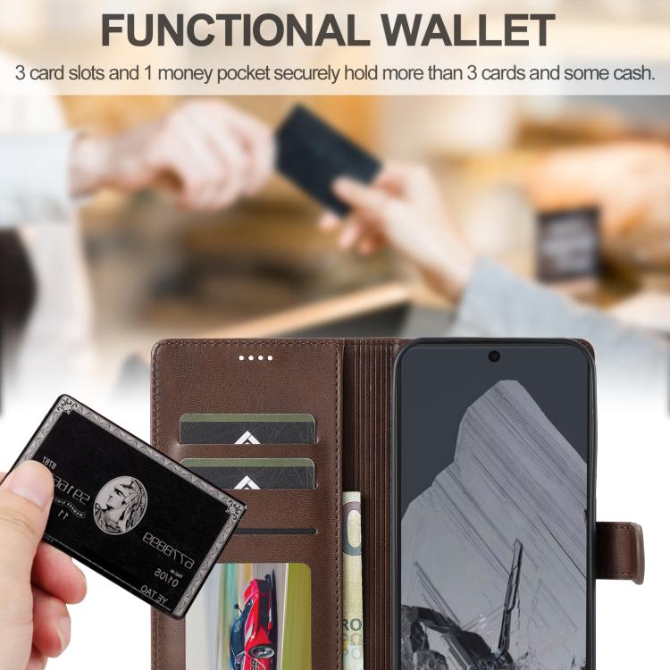 LC.IMEEKE Calf Texture Flip Leather Phone Case – Card Slot, Flip, Leather, For Google Pixel 11 Pro XL, For Google Pixel 11 / 11 Pro, For Google Pixel 10a, For Google Pixel 10 Pro XL