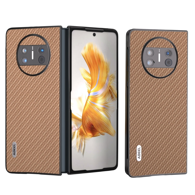ABEEL Carbon Fiber Texture Protective Phone Case – Durable Build, Easy to Use, For Huawei Mate X3 For Huawei Mate X3 Yellow