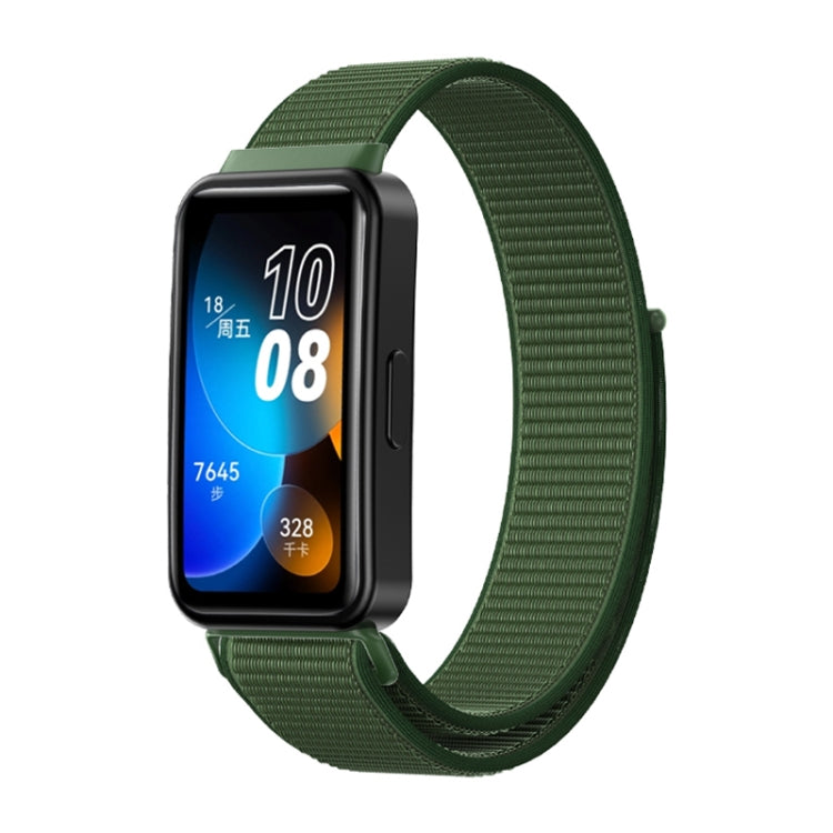 Watch Band – Braided Nylon (16mm) For Huawei Band 8 Army Green