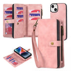 Phone Case – Leather, Magnetic (iPhone 14) #2 For iPhone 14 Pink