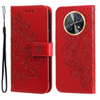 Seven-petal Flowers Embossing Leather Phone Case – Wear-resistant, Card Slot, Kickstand, For Huawei Mate 60, For Huawei Mate 60 Pro, For Huawei Enjoy 60X, For Huawei nova 11 Pro