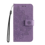 Seven-petal Flowers Embossing Leather Phone Case – Wear-resistant, Card Slot, Kickstand, For Huawei Enjoy 70 Pro, For Huawei Enjoy 70, For Huawei nova 11 SE, For Huawei nova 12 Pro