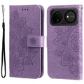 Seven-petal Flowers Embossing Leather Phone Case – Wear-resistant, Card Slot, Kickstand, For Huawei nova 16, For Huawei Enjoy 90 Pro Max 5G, For Huawei Enjoy 90 / Enjoy 90 Plus 5G, For Huawei Enjoy 80 Plus