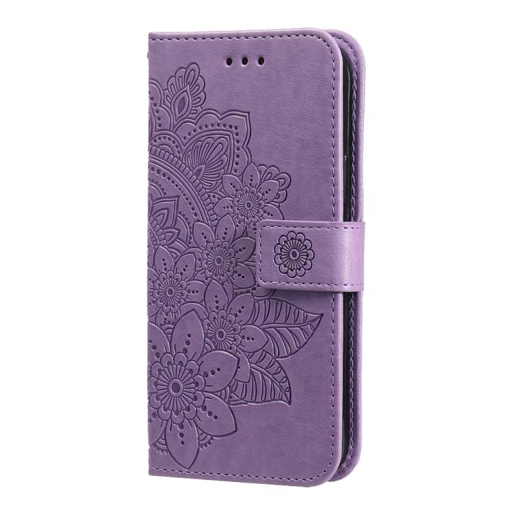 Seven-petal Flowers Embossing Leather Phone Case – Wear-resistant, Card Slot, Kickstand, For Huawei nova 16, For Huawei Enjoy 90 Pro Max 5G, For Huawei Enjoy 90 / Enjoy 90 Plus 5G, For Huawei Enjoy 80 Plus