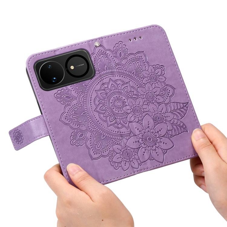 Seven-petal Flowers Embossing Leather Phone Case – Wear-resistant, Card Slot, Kickstand, For Huawei nova 16, For Huawei Enjoy 90 Pro Max 5G, For Huawei Enjoy 90 / Enjoy 90 Plus 5G, For Huawei Enjoy 80 Plus