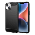 Brushed Texture Carbon Fiber TPU Phone Case, For iPhone 15, For iPhone... For iPhone 15 Black