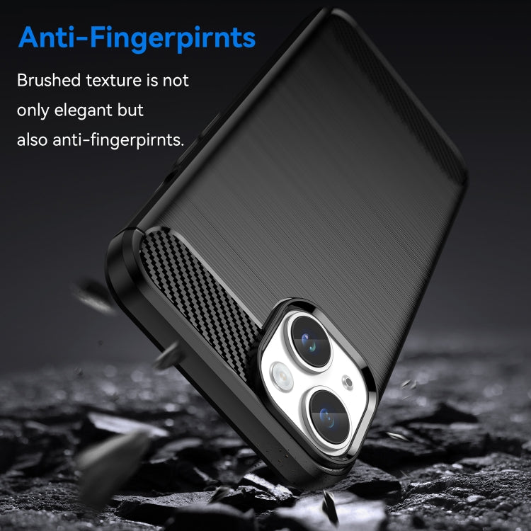 Brushed Texture Carbon Fiber TPU Phone Case, For iPhone 15, For iPhone...