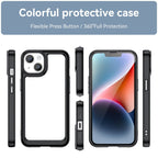 Colorful Series Acrylic + TPU Phone Case, For iPhone 15