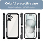 Colorful Series Acrylic + TPU Phone Case, For iPhone 16, For iPhone 15...