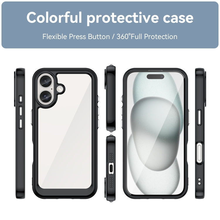 Colorful Series Acrylic + TPU Phone Case, For iPhone 16, For iPhone 15...