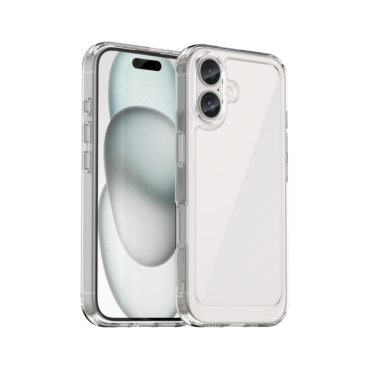 Colorful Series Acrylic + TPU Phone Case, For iPhone 16, For iPhone 15... For iPhone 16 Transparent