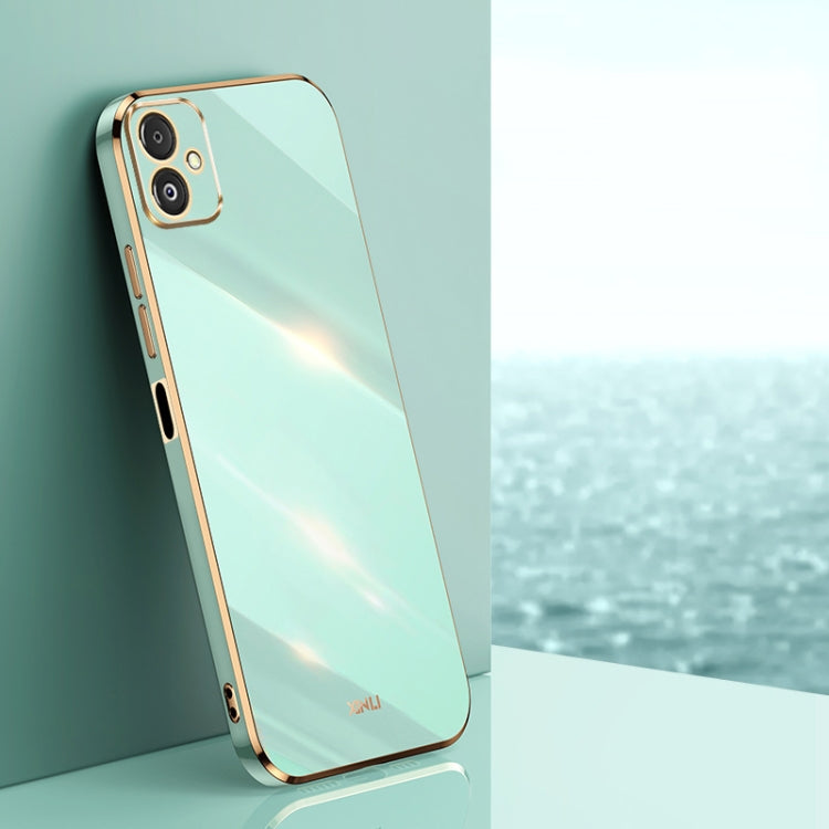 XINLI Straight Edge 6D Electroplate TPU Phone Case – TPU, For Samsung Galaxy F14 5G, For Samsung Galaxy M14 5G, For Samsung Galaxy A04e 4G For Samsung Galaxy F14 5G Mint Green
