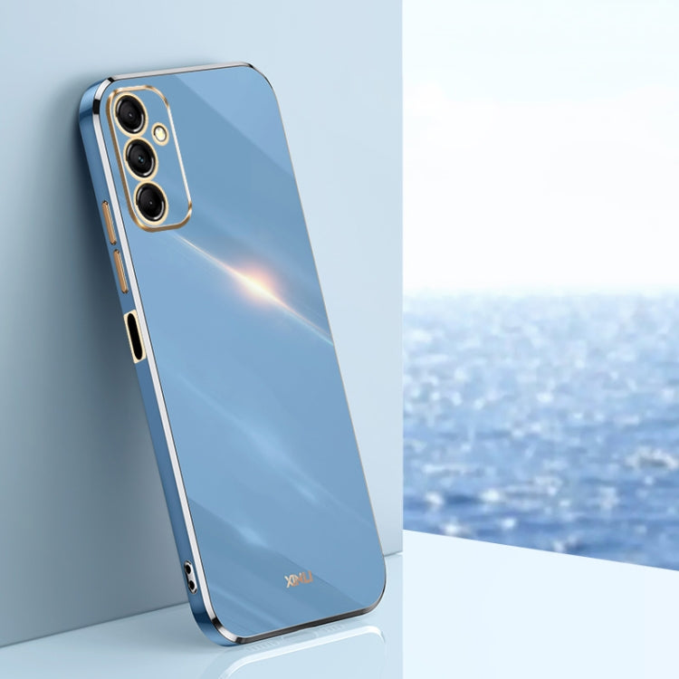 XINLI Straight Edge 6D Electroplate TPU Phone Case – TPU, For Samsung Galaxy F14 5G, For Samsung Galaxy M14 5G, For Samsung Galaxy A04e 4G For Samsung Galaxy M14 5G Celestial Blue