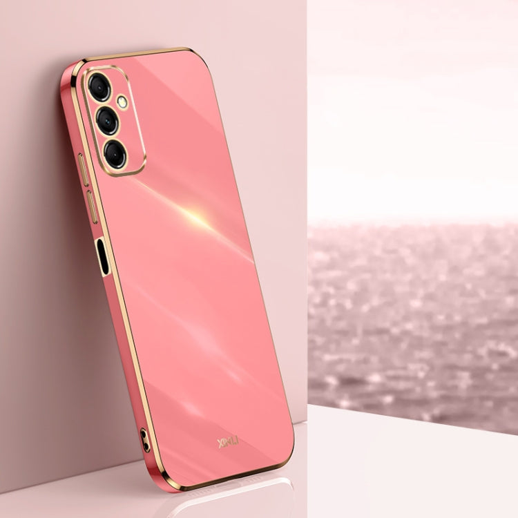 XINLI Straight Edge 6D Electroplate TPU Phone Case – TPU, For Samsung Galaxy F14 5G, For Samsung Galaxy M14 5G, For Samsung Galaxy A04e 4G For Samsung Galaxy M14 5G Hawthorn Red