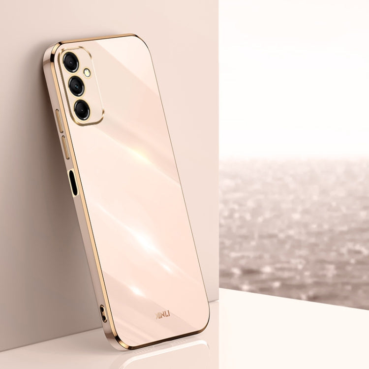 XINLI Straight Edge 6D Electroplate TPU Phone Case – TPU, For Samsung Galaxy F14 5G, For Samsung Galaxy M14 5G, For Samsung Galaxy A04e 4G For Samsung Galaxy M14 5G Pink