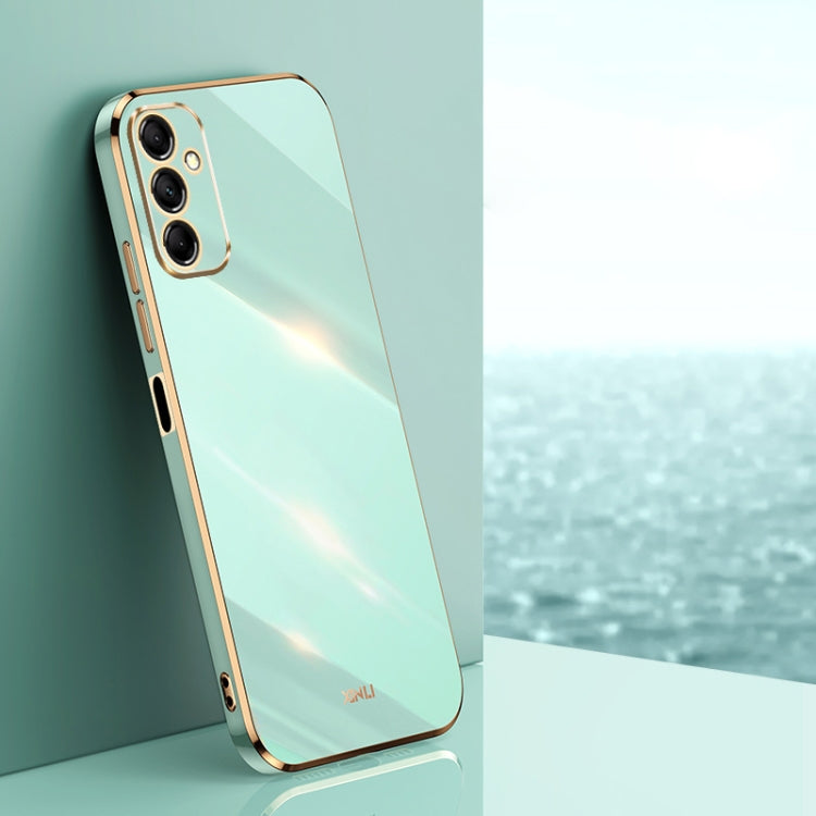 XINLI Straight Edge 6D Electroplate TPU Phone Case – TPU, For Samsung Galaxy F14 5G, For Samsung Galaxy M14 5G, For Samsung Galaxy A04e 4G For Samsung Galaxy M14 5G Mint Green