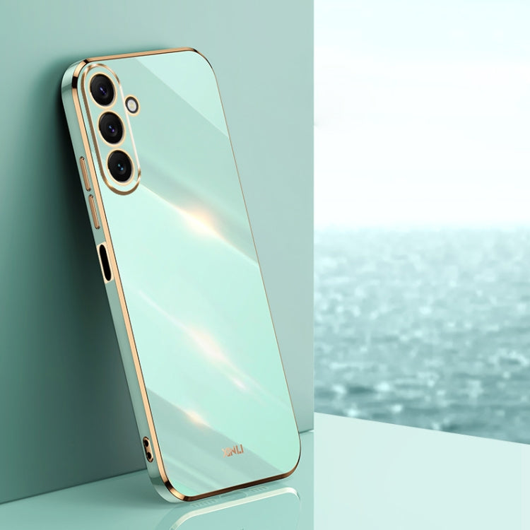 XINLI Straight Edge 6D Electroplate TPU Phone Case – TPU, For Samsung Galaxy A25 5G, For Samsung Galaxy S23 FE 5G, For Samsung Galaxy M54 5G For Samsung Galaxy M54 5G Mint Green