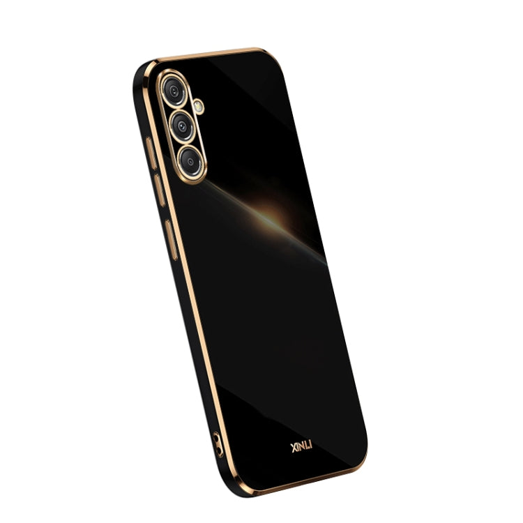 XINLI Straight Edge 6D Electroplate TPU Phone Case – TPU, For Samsung Galaxy A25 5G, For Samsung Galaxy S23 FE 5G, For Samsung Galaxy M54 5G For Samsung Galaxy S23 FE 5G Black
