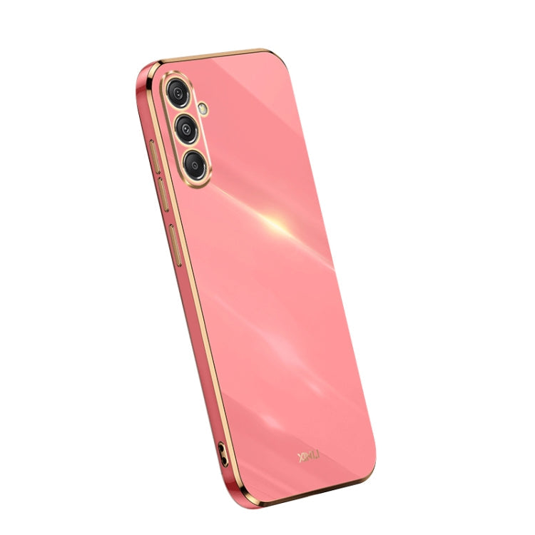 XINLI Straight Edge 6D Electroplate TPU Phone Case – TPU, For Samsung Galaxy A25 5G, For Samsung Galaxy S23 FE 5G, For Samsung Galaxy M54 5G For Samsung Galaxy S23 FE 5G Hawthorn Red