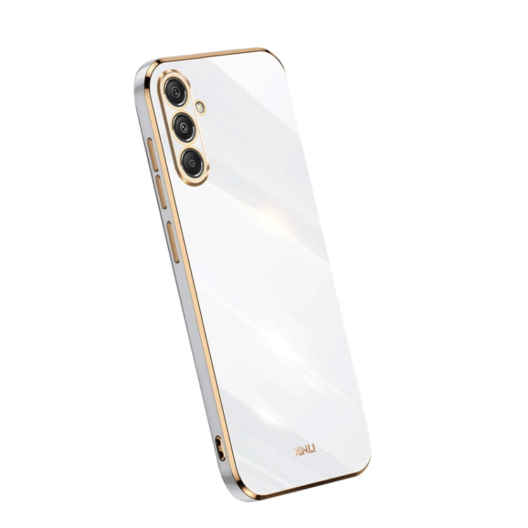 XINLI Straight Edge 6D Electroplate TPU Phone Case – TPU, For Samsung Galaxy A25 5G, For Samsung Galaxy S23 FE 5G, For Samsung Galaxy M54 5G For Samsung Galaxy S23 FE 5G White