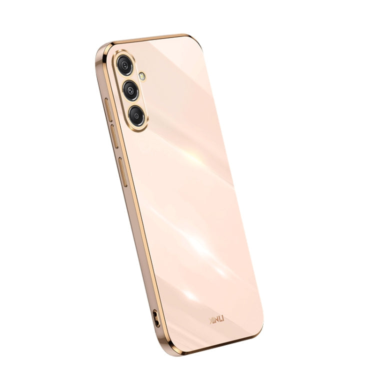 XINLI Straight Edge 6D Electroplate TPU Phone Case – TPU, For Samsung Galaxy A25 5G, For Samsung Galaxy S23 FE 5G, For Samsung Galaxy M54 5G For Samsung Galaxy S23 FE 5G Pink