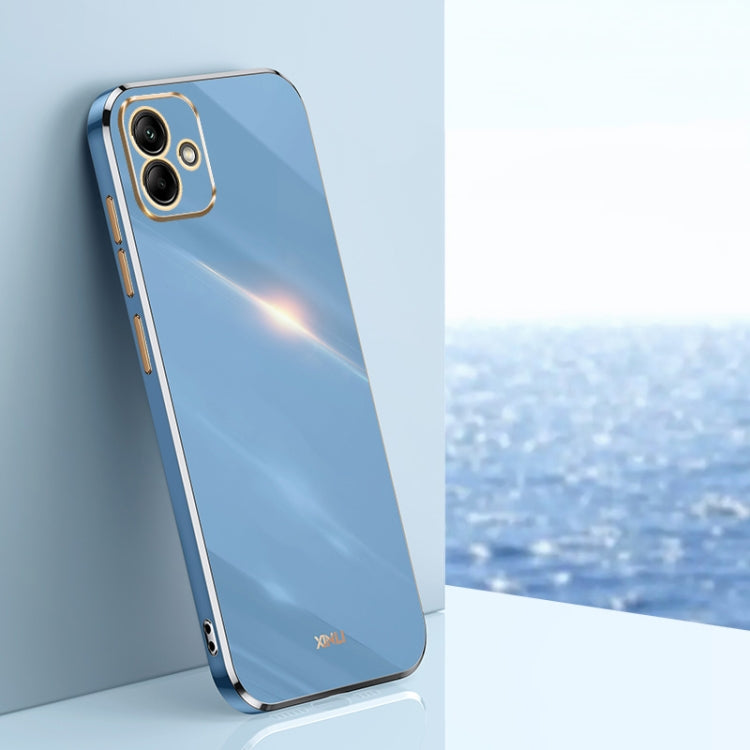 XINLI Straight Edge 6D Electroplate TPU Phone Case – TPU, For Samsung Galaxy A05, For Samsung Galaxy A05s, For Samsung Galaxy M34 5G For Samsung Galaxy A05 Celestial Blue