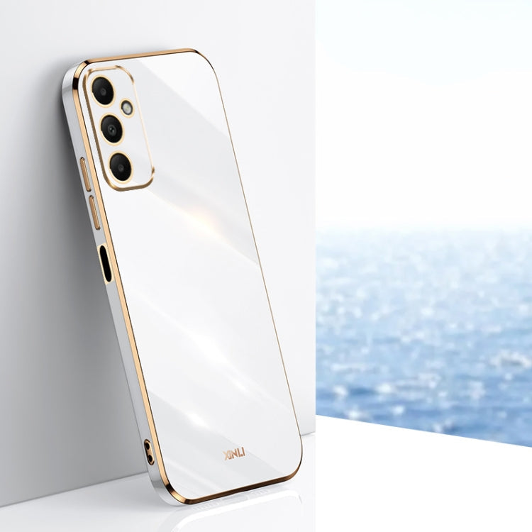 XINLI Straight Edge 6D Electroplate TPU Phone Case – TPU, For Samsung Galaxy A05, For Samsung Galaxy A05s, For Samsung Galaxy M34 5G For Samsung Galaxy A05s White