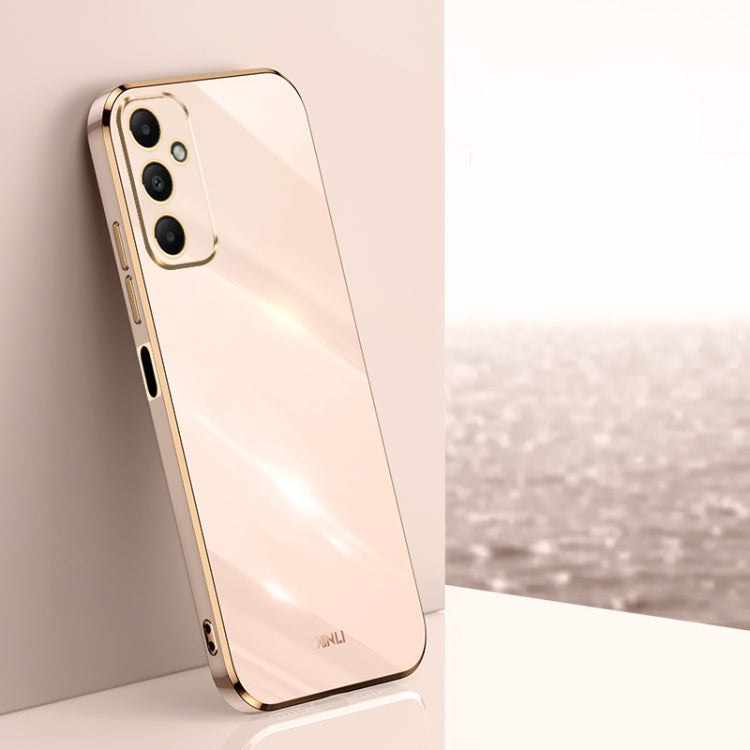XINLI Straight Edge 6D Electroplate TPU Phone Case – TPU, For Samsung Galaxy A05, For Samsung Galaxy A05s, For Samsung Galaxy M34 5G For Samsung Galaxy A05s Pink