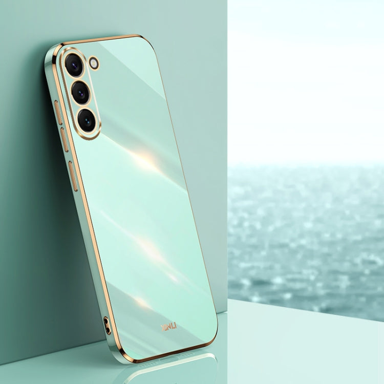 XINLI Straight Edge 6D Electroplate TPU Phone Case – TPU, For Samsung Galaxy S24+ 5G, For Samsung Galaxy S24 5G, For Samsung Galaxy A15 For Samsung Galaxy S24+ 5G Mint Green