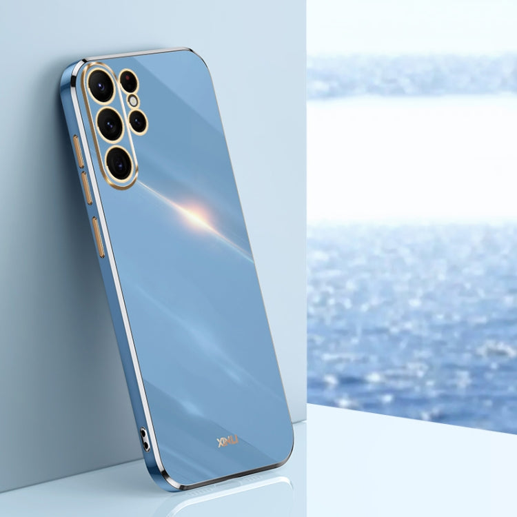 XINLI Straight Edge 6D Electroplate TPU Phone Case – TPU, For Samsung Galaxy A55, For Samsung Galaxy A35 5G, For Samsung Galaxy S24 Ultra 5G For Samsung Galaxy S24 Ultra 5G Celestial Blue
