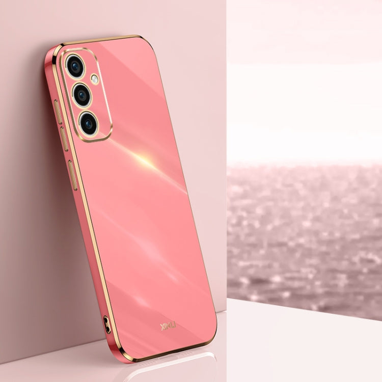 XINLI Straight Edge 6D Electroplate TPU Phone Case – TPU, For Samsung Galaxy A55, For Samsung Galaxy A35 5G, For Samsung Galaxy S24 Ultra 5G For Samsung Galaxy A35 5G Hawthorn Red