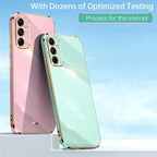 XINLI Straight Edge 6D Electroplate TPU Phone Case, For Samsung Galaxy A55, For Samsung Galaxy A35 5G, For Samsung Galaxy S24 Ultra 5G