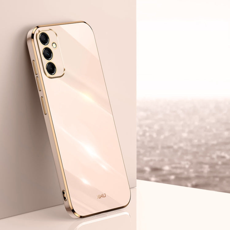 XINLI Straight Edge 6D Electroplate TPU Phone Case – TPU, For Samsung Galaxy A55, For Samsung Galaxy A35 5G, For Samsung Galaxy S24 Ultra 5G For Samsung Galaxy A55 Pink