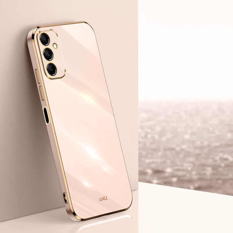 XINLI Straight Edge 6D Electroplate TPU Phone Case – TPU, For Samsung Galaxy S24+ 5G, For Samsung Galaxy S24 5G, For Samsung Galaxy A15 For Samsung Galaxy A15 Pink