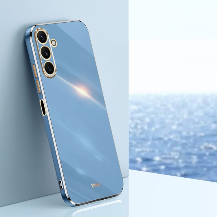 XINLI Straight Edge 6D Electroplate TPU Phone Case – TPU, For Samsung Galaxy A25 5G, For Samsung Galaxy S23 FE 5G, For Samsung Galaxy M54 5G For Samsung Galaxy A25 5G Celestial Blue