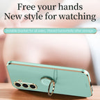 XINLI Straight Edge 6D Electroplate TPU Phone Case with Ring Holder, For Samsung Galaxy A25 5G, For Samsung Galaxy S23 FE 5G, For Samsung Galaxy M54 5G