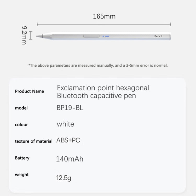 BP19-BL Type-C Universal Magnetic Hexagon Bluetooth Stylus Pen, BP19-BL – Wear-resistant, Magnetic, Bluetooth