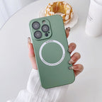 Magsafe Magnetic PC Shockproof Phone Case With Camera Lens, For iPhone 14 Pro, For iPhone 14 Plus, For iPhone 14 For iPhone 14 Pro Green